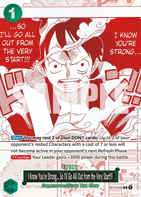 I Know You're Strong... So I'll Go All Out from the Very Start!!! (3rd Anniversary Treasure Campaign Pack) - OP13-040